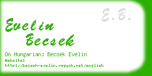 evelin becsek business card